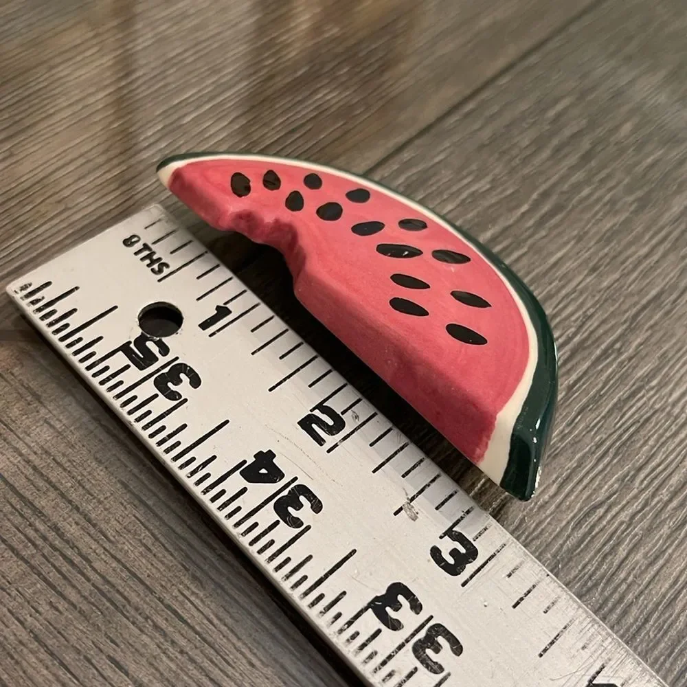 Vintage Watermelon Slice Ceramic Pin